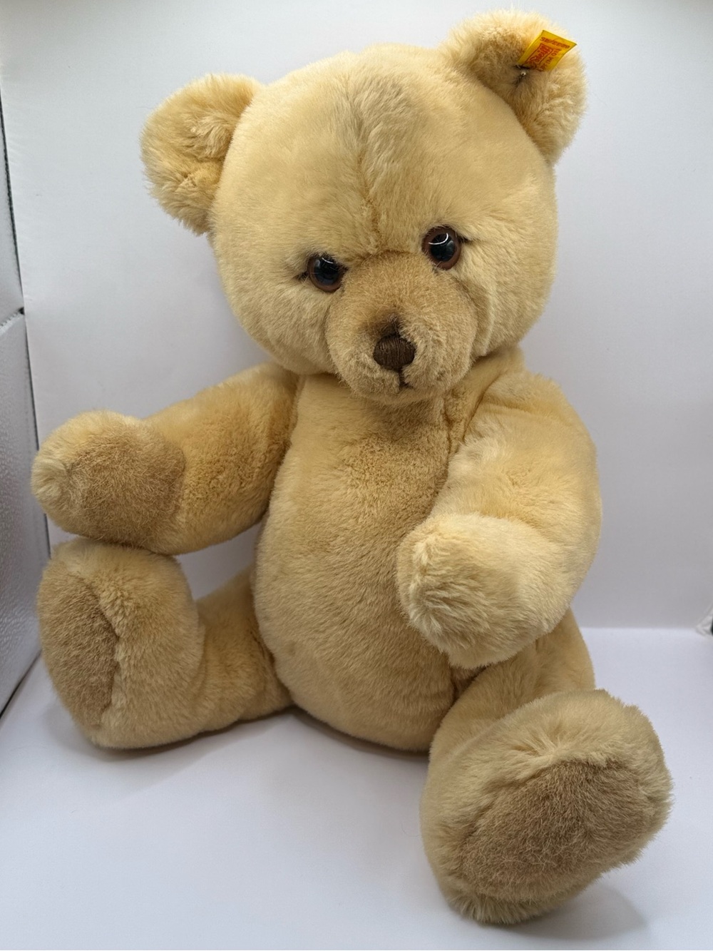 Vintage Steiff Teddy Bear Plush Stuffed Animal Fully Jointed Made in Germany